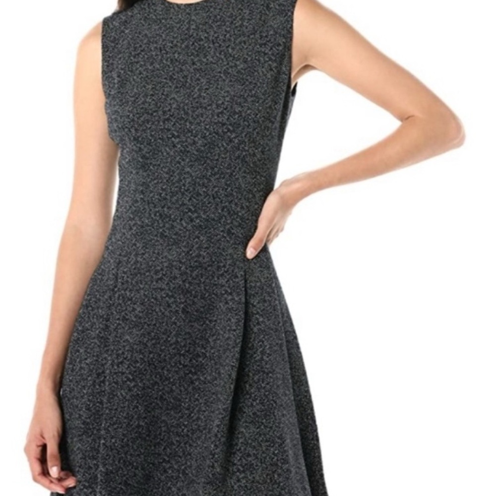 Theory Sleeveless Seamed Navy Multi Speckled Dress